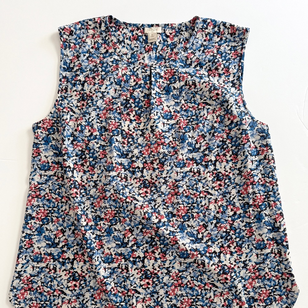 J Crew Factory Red White & Blue Sleeveless Top